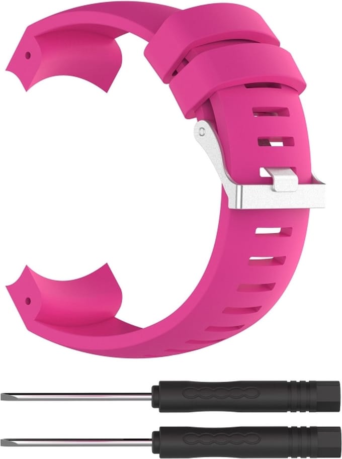 Siliconen bandje - geschikt voor Suunto Core - rood