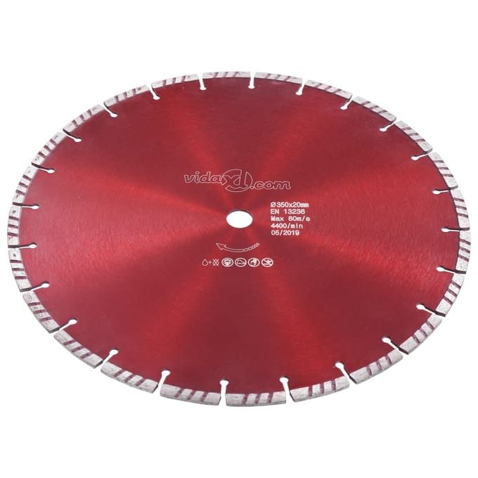 vidaXL Diamantzaagblad met turbo 350 mm staal