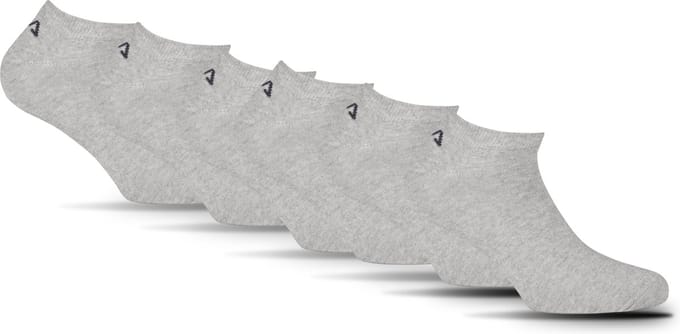 FILA Logo op de hiel Sneakersokken - Maat 39/42 - 6 Pack - Grijs