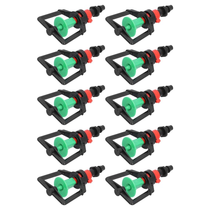 Micro buse rotative de Type G pour arrosage des plantes, buse de pulvérisation à réfraction pour serre, 10 jeux black
