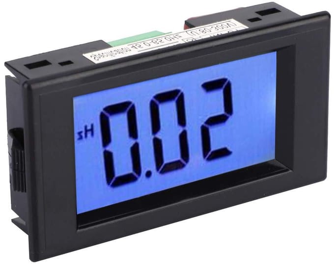 Digitale Frequentieter - Cymometer LCD - Netspanning Controleren - Groot Meetbereik - AC 80-300V - Zwart