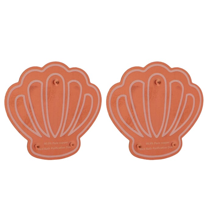 2 Stuks Vogelbad Koperen Schijf Vogelbad Zuiveringsschijf Vogelbad Accessoires met Stabiele Driehoekige Puntsteun G Type brown