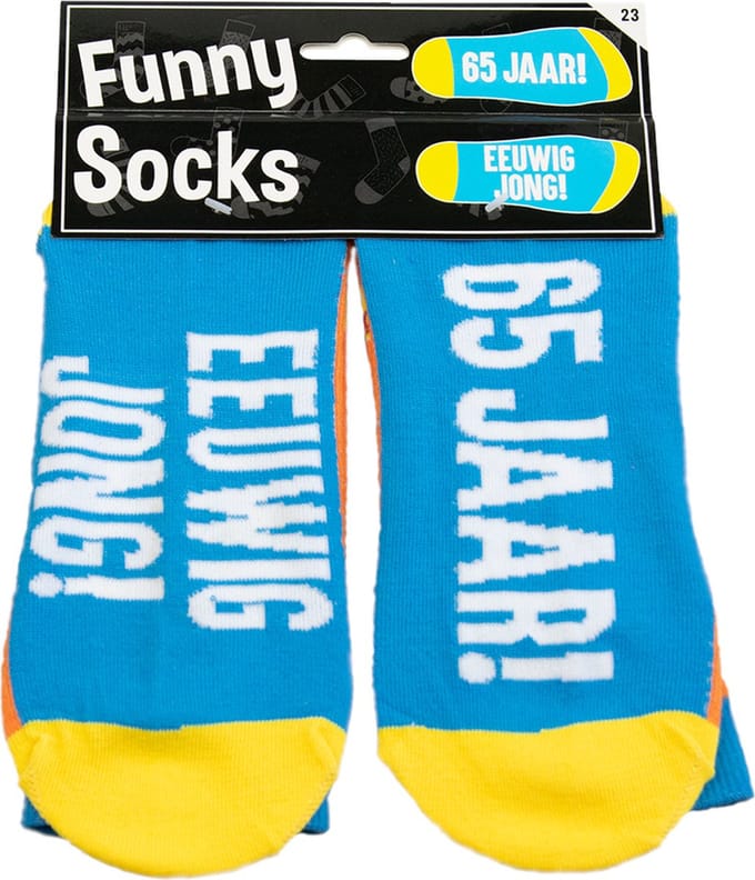 Sokken - 65 jaar! Eeuwig jong! - Funny socks
