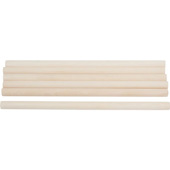 VBS Houten staven, 30 cm - Ø 15 mm, 6 stuks