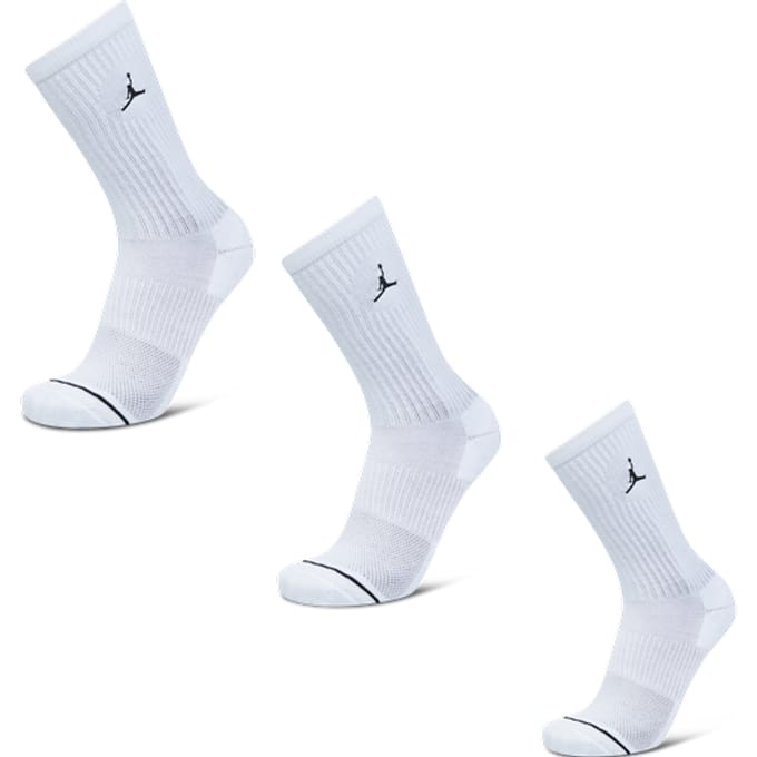 Jordan Everyday Cushioned Crew 3 Pack Sokken Unisex - Wit - Maat 39 - 42