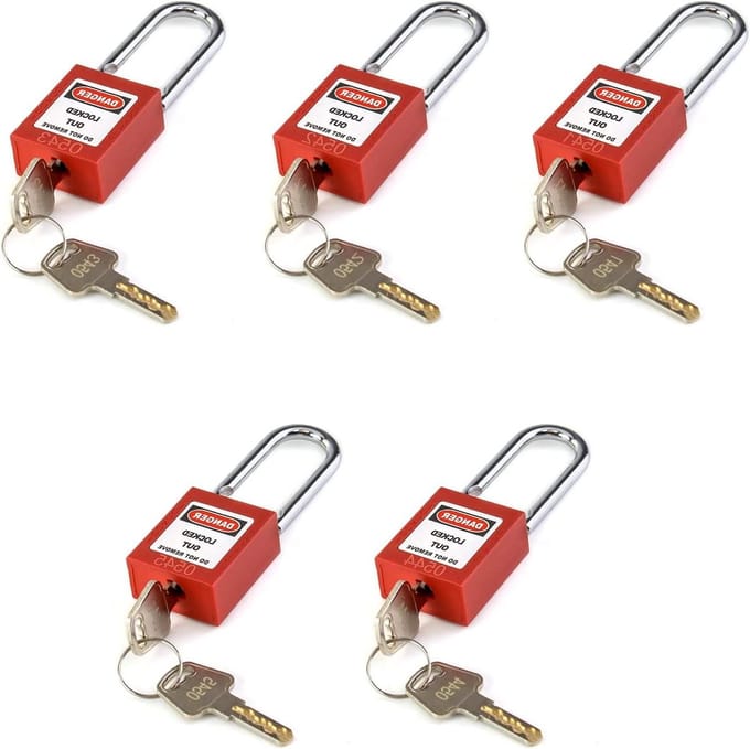Allecto - Lockout-hangslot - Veiligheidsvergrendeling - Rood