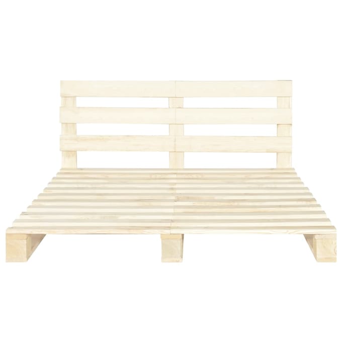 vidaXL - Bedframe - pallet - massief - grenenhout - 160x200 - cm