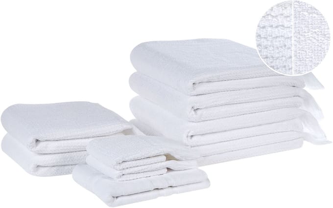 ATIU - Handdoek set van 9 - Wit - Katoen