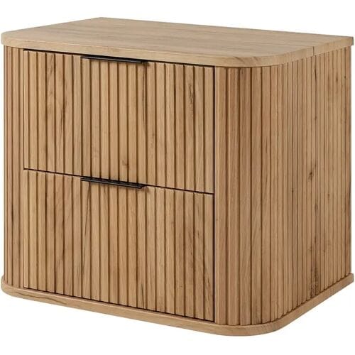 Badkamerkast, Craft Eik, zwarte handgreep, 41,5 x 60 x 51,7 cm