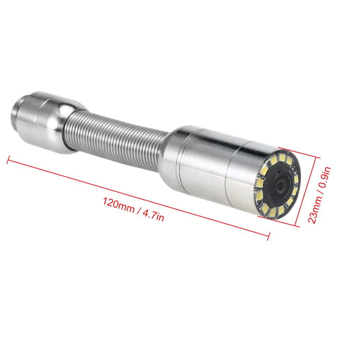 23mm Pijp Riolering Inspectie Camera Waterdicht Afvoer Leiding Inspectie Vervangende Camera met Beschermende Kophoes gray