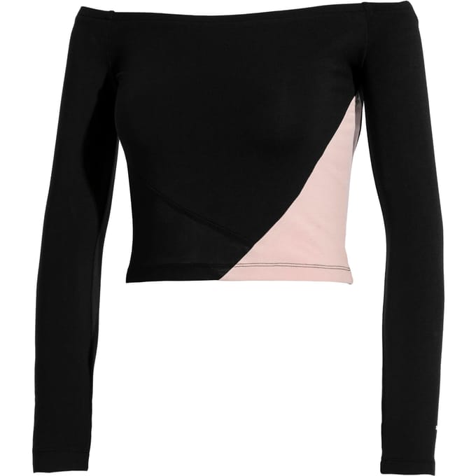 Puma Rive Gauche Off Shoulder Damestop Zwart Colourblock 578445 01