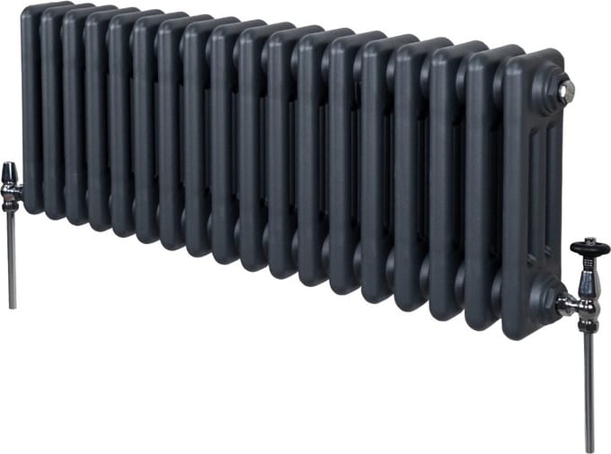 3-kolomsradiator - antraciet - 300x832 mm - 2501 btu