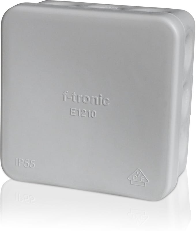 F-TRONIC aftakdoos E1210, 80x80x37 mm, grijs