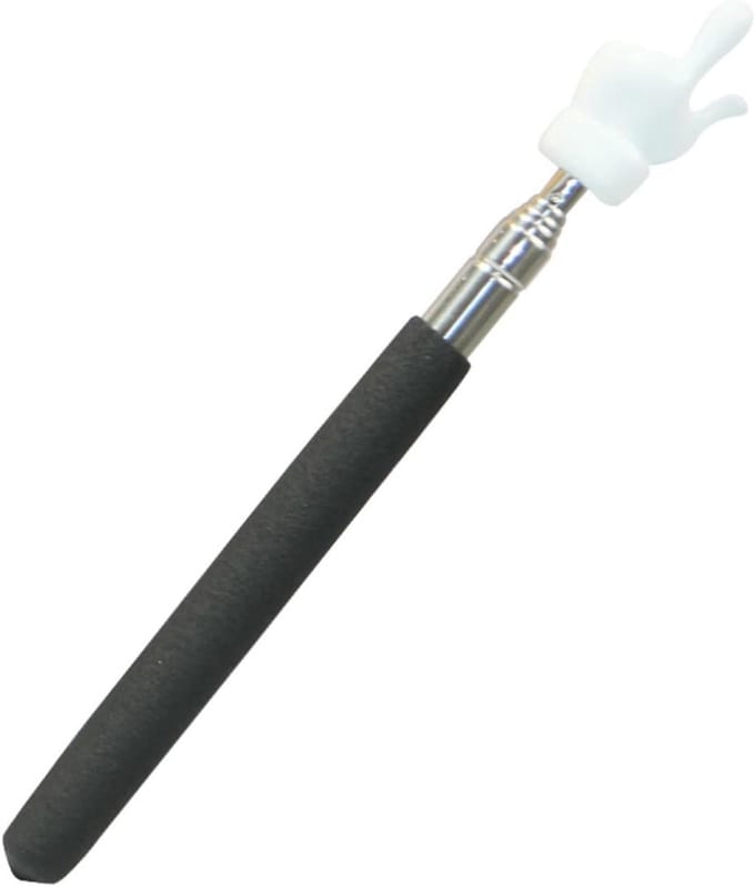 Uitschuifbare Lesstok - Vinger Pointer Staaf - Klas Activiteiten Verbeteren - Telescopisch Ontwerp - 55cm Uitgeschoven - Wit