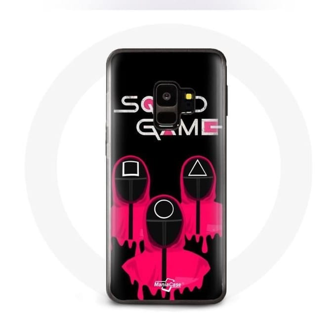 Case voor Samsung S9 plus Squid Game Masks vierkante driehoek en cirkel