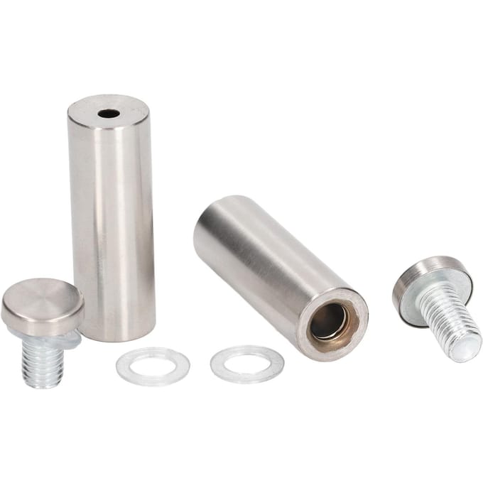 12 Set Advertentieschroefset 19x60mm RVS Afstandsschroef Montage Glas Hardware