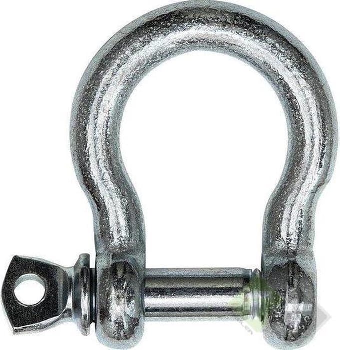 Harpsluiting met borstbout, 16mm, verzinkt.
