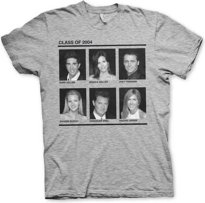 Friends Heren Tshirt -XL- Class Of 2004 Grijs