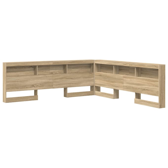 vidaXL - Opberghoofdbord - Sonoma - Eik - Bewerkt - hout