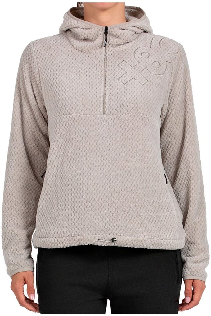 +8000 Einar Fleece Met Kap Grijs S Vrouw