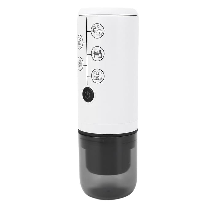 Machine à café électrique portable sans fil rechargeable, pression de 17 bars, capsules de café électriques L noir