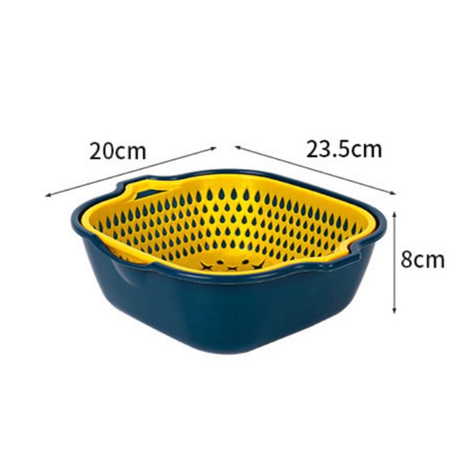 Groente Wasmand Fruit Droogmand 2 in 1 Multifunctioneel Grote Capaciteit Gemakkelijk te Reinigen yellow