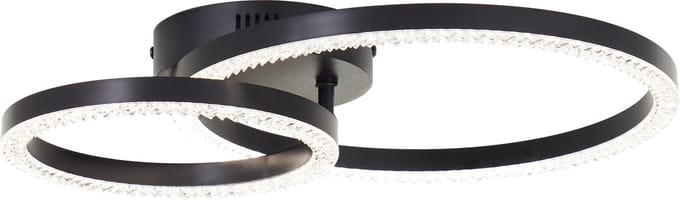 Brilliant Aurelia - Plafondlamp - Crystal LED 18W - 4000K - Zwart