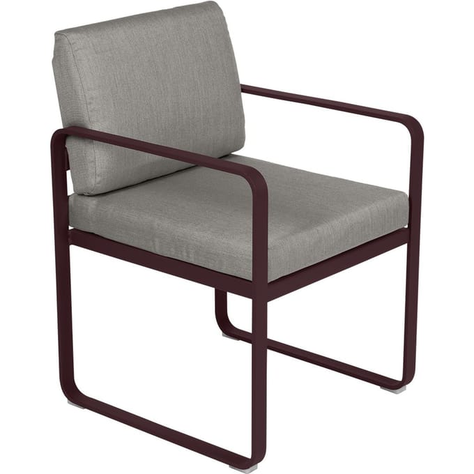 Fermob BELLEVIE fauteuil voor de eethoek - B9 zwarte kers - B8 taupegrijs