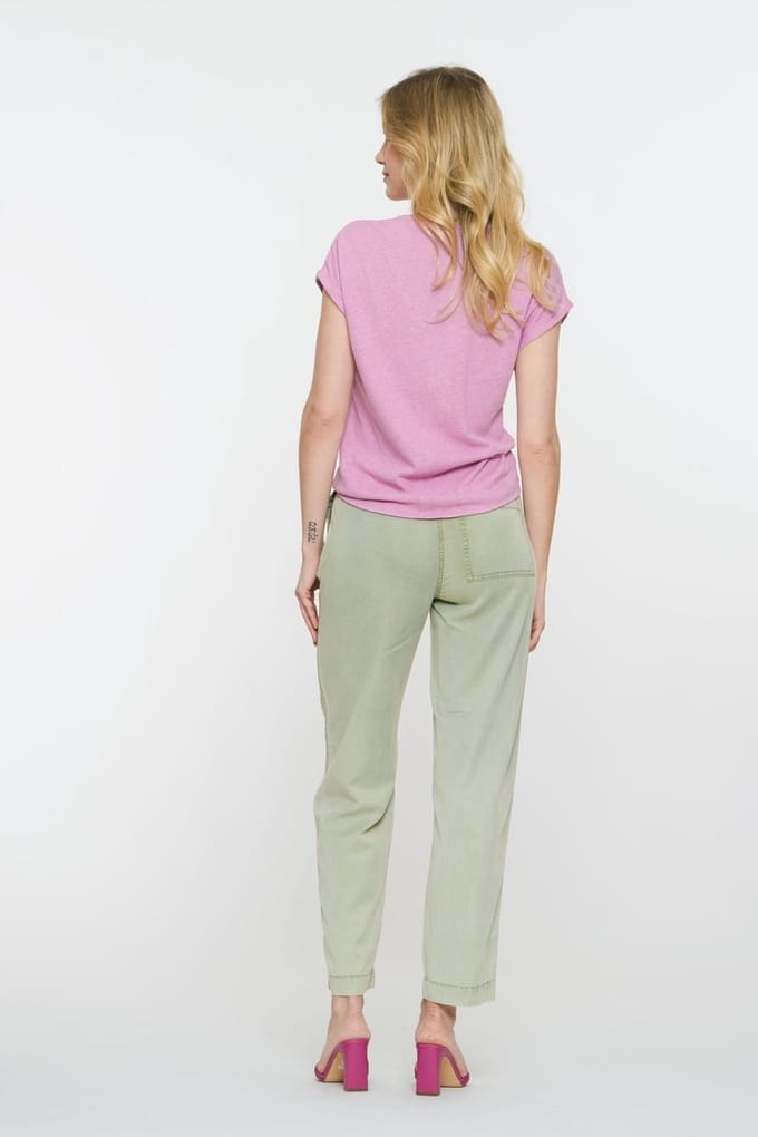 GEISHA - Broek - Maat XL - Vrouwen - Groen - Lyocell