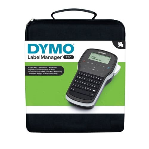 DYMO LabelManager 280 oplaadbare, draagbare labelmakerkit | QWERTY-toetsenbord | met 2 rollen D1-labels en een draagkoffer