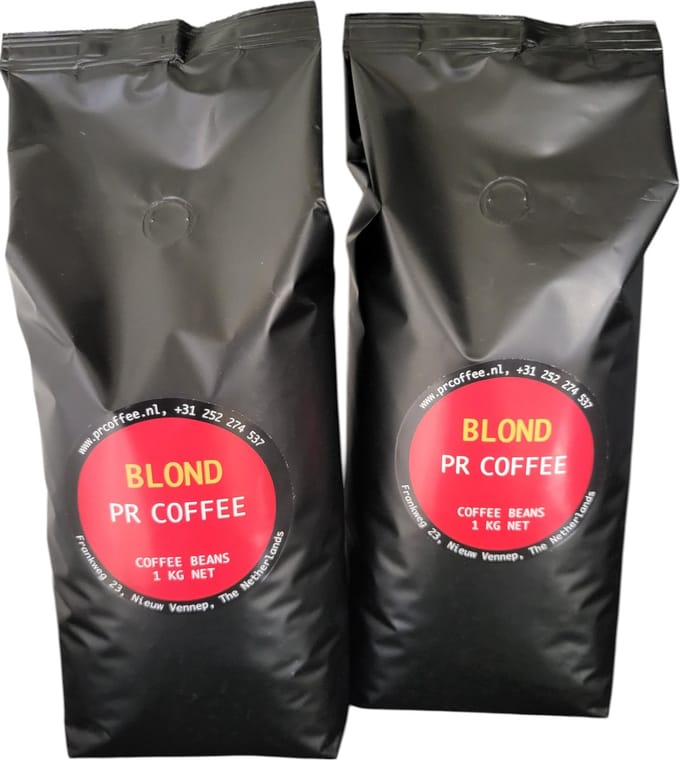 PR Coffee - 2 x 1 kg espressobonen | cappuccino blend | blond roast