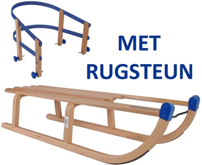 Colint - Slee rugleuning beukenhout kunststof slee rugleuning