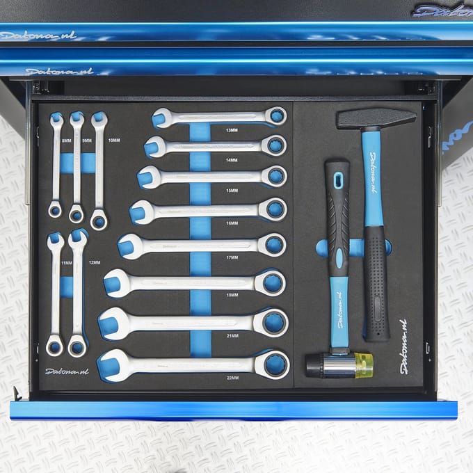 Datona® 15-delige steek-ringratelset in PRO softmodule