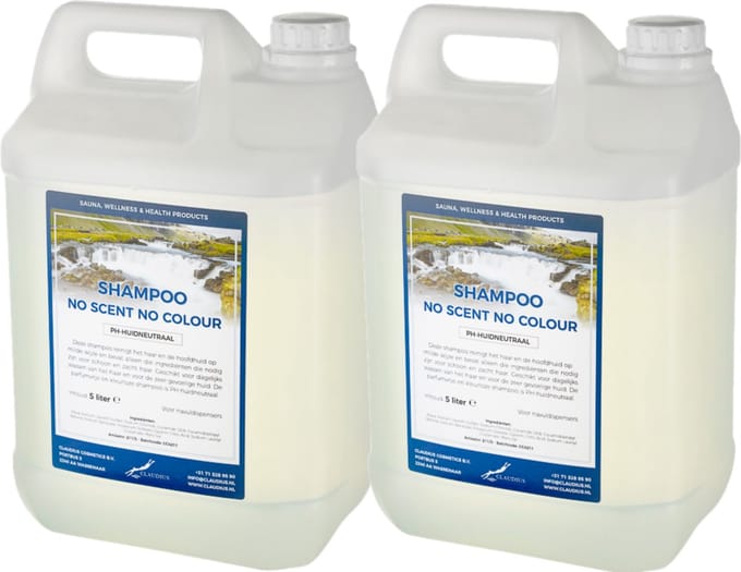 Shampoo No scent no Colour - 5 Liter - set van 2 stuks - Navulling - Voordeelverpakking - Haarverzorging