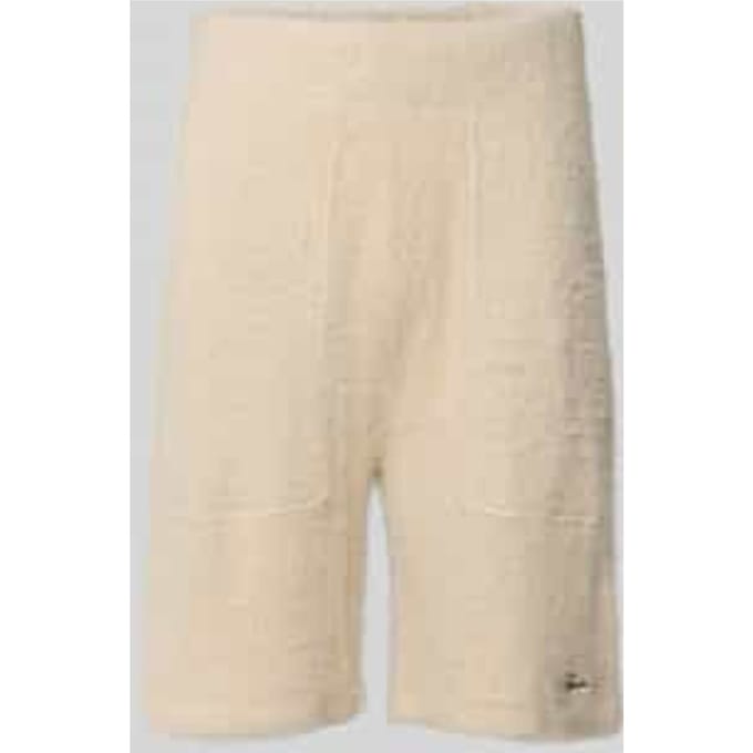 Regular fit korte gebreide broek met structuurmotief, model 'Tropan'