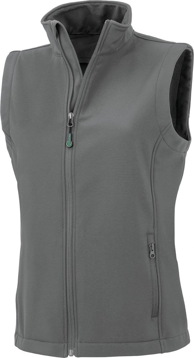 Result Women´s Recycled 2-Layer Printable Softshell Bodywarmer RT902F - Workguard Grey - S
