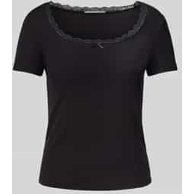 T-shirt met strikdetail, model 'LIA'