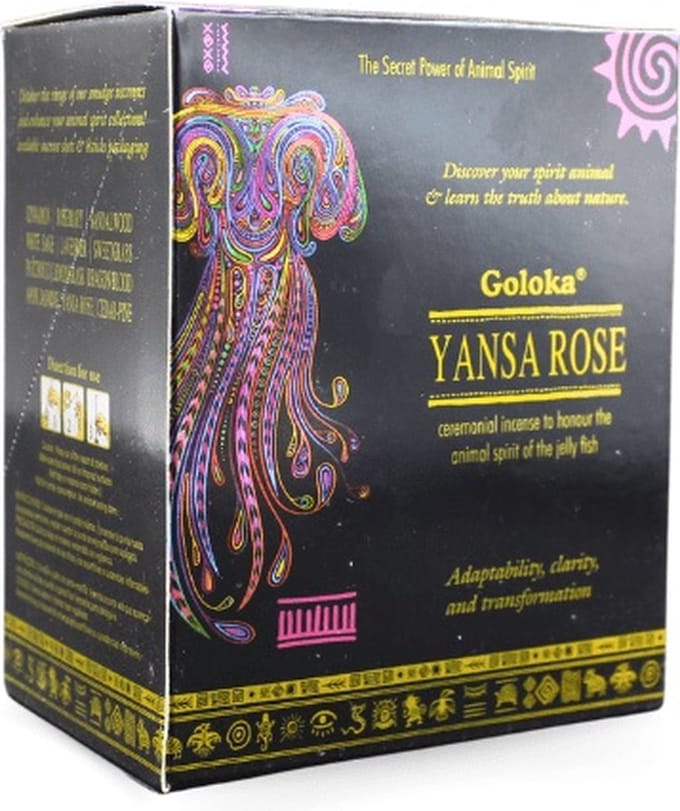 Goloka - Yansa Rose - Wierook - Rozen - Harswierookstokjes - 12 doosjes