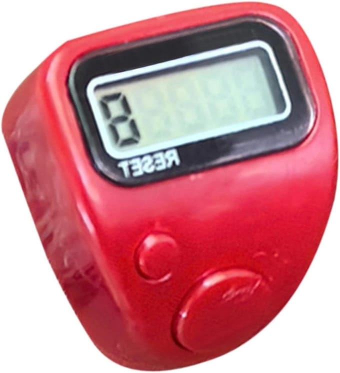 Vingerteller - Digitale Teller - Hobby Tellen - Stil en Discreet - 5 Cijfers - Rood