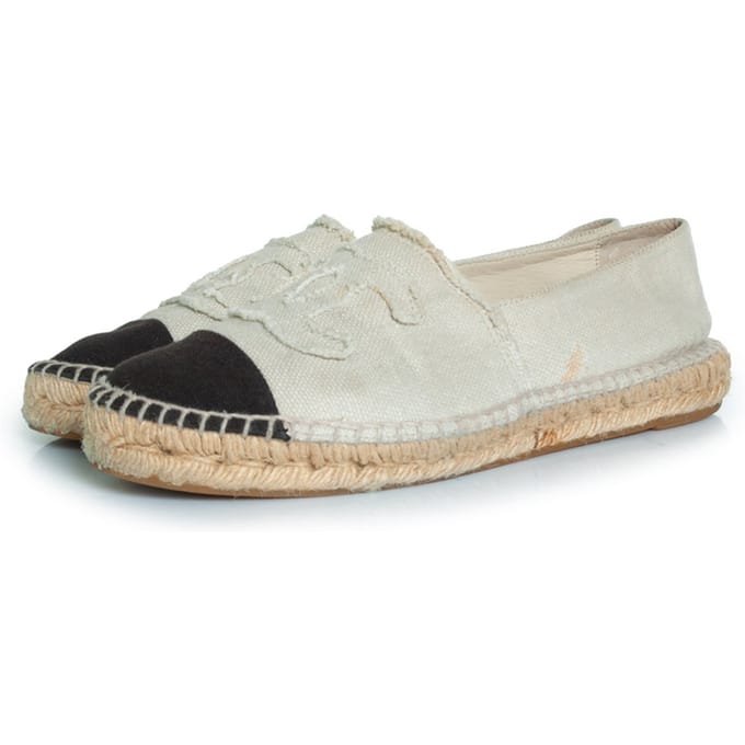Chanel canvas espadrilles in beige