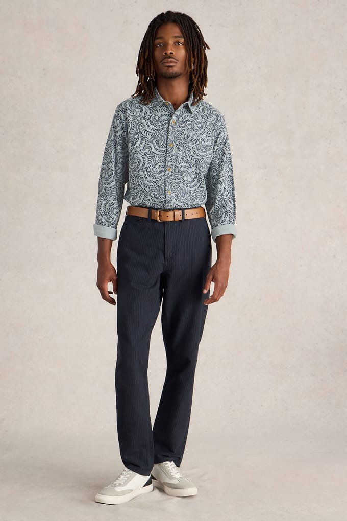 White Stuff Leaf Printed Shirt Blue Multi Taglia: S | Camicie Casual Outlet | Uomo | Blu