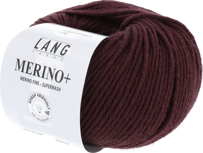 Lang Yarns Merino Plus - 164 bordeaux - Merinowol Garen