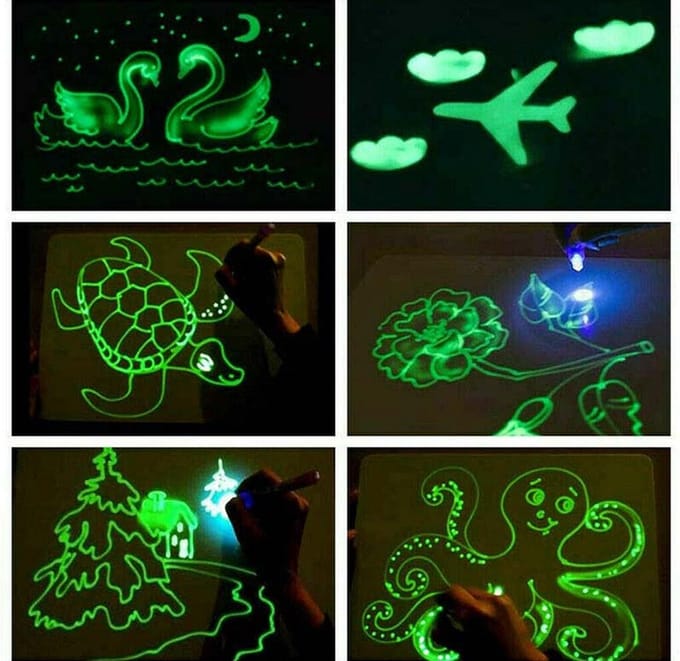 iBello Glow In The Dark tekenbord A3 formaat