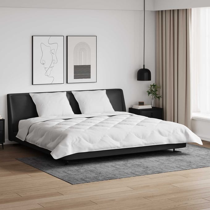vidaXL - Winter - Duvet - met - kussen - 3 - st - Wit - Microvezel