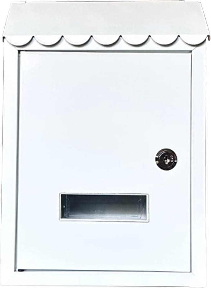 Wandbrievenbus - Buitenpost - Post Ontvangen - Regendicht Ontwerp - 30x7x21cm - Wit