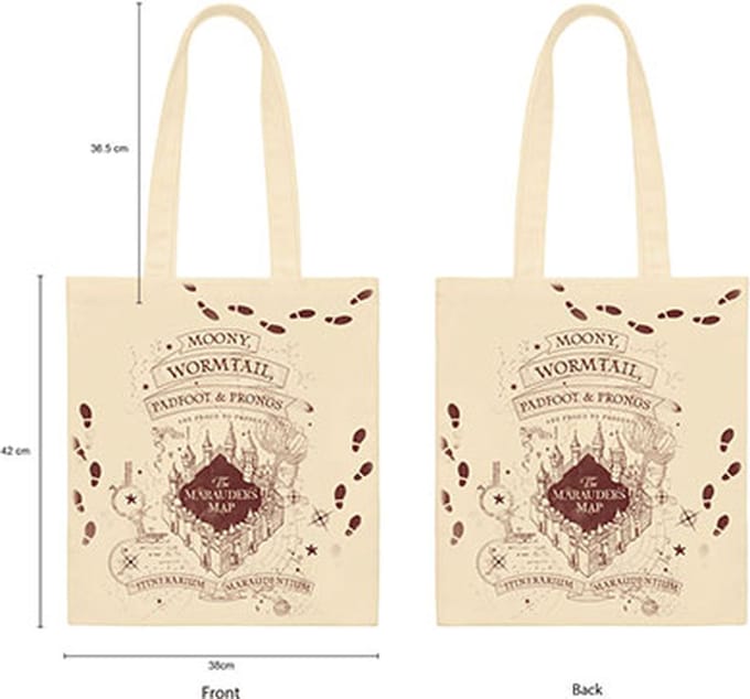 Cinereplicas Harry Potter - Marauder's Map Tote Bag / Stoffen Tas