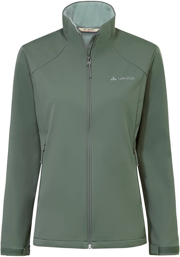 VAUDE Everhike softshelljas, softshelljas, dames outdoor sportjassen, niet-waterdicht, winddicht, softshell, capuchonloos, regular pasvorm