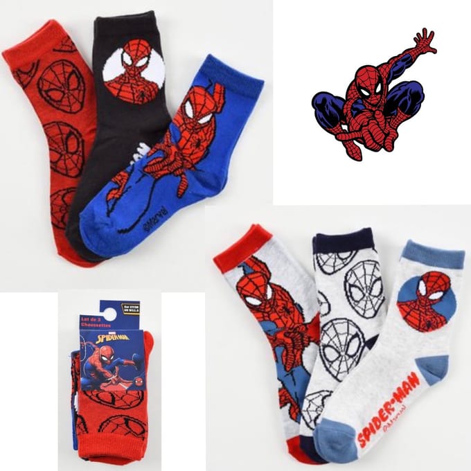 Marvel Spiderman Sokken - Set van 6 Paar - Spider-man - Katoen/Polyamide/Elastaan - Maat 23/26