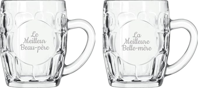 Bierpul gegraveerd - 55cl - Le Meilleur Beau-père & La Meilleure Belle-mère