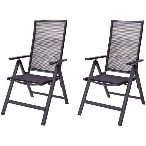 LIVARNO Set van 2 verstelbare tuinstoelen Miami